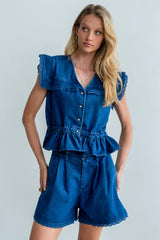 Posey Denim Top