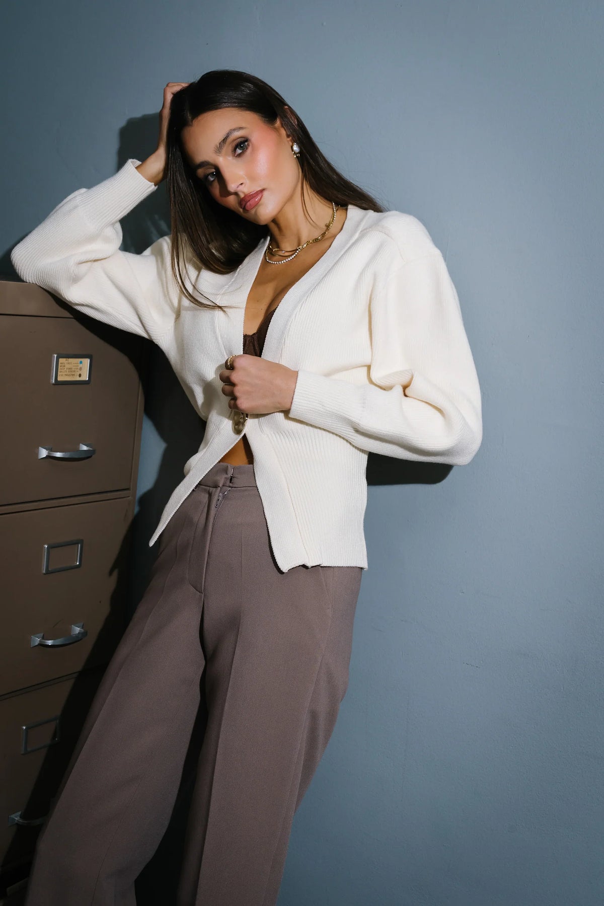 Minnie Knit Cardigan in Cream FINAL SALE