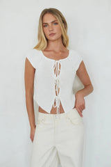Bettina Front Tie Knit Top
