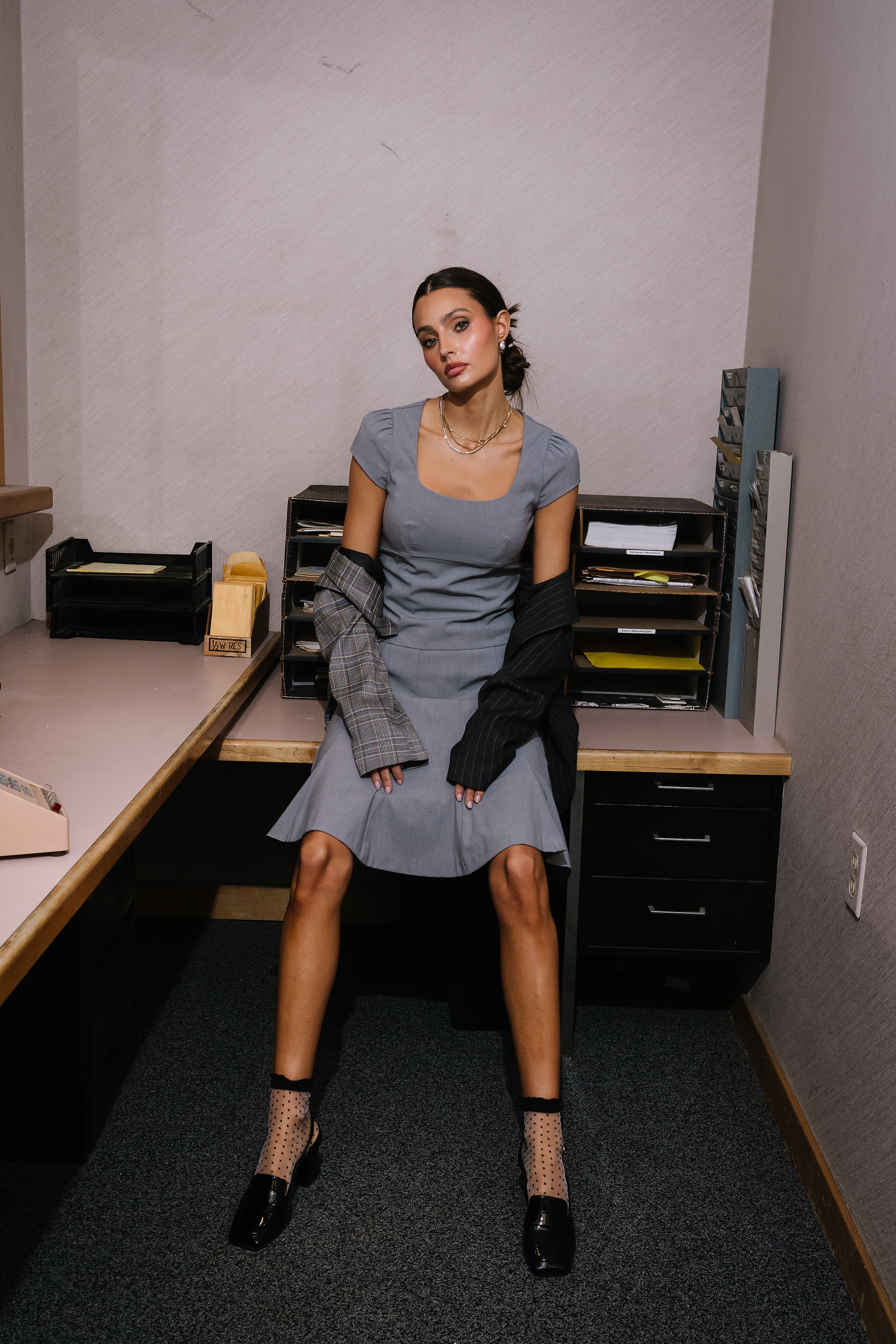 Carly Pleated Midi Skirt