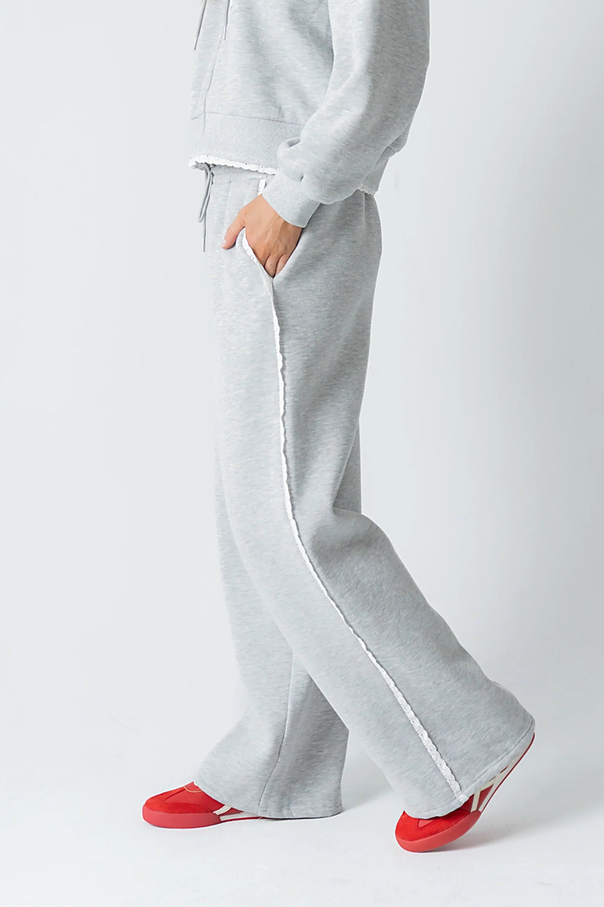 Sydney Lace Trim Sweatpants
