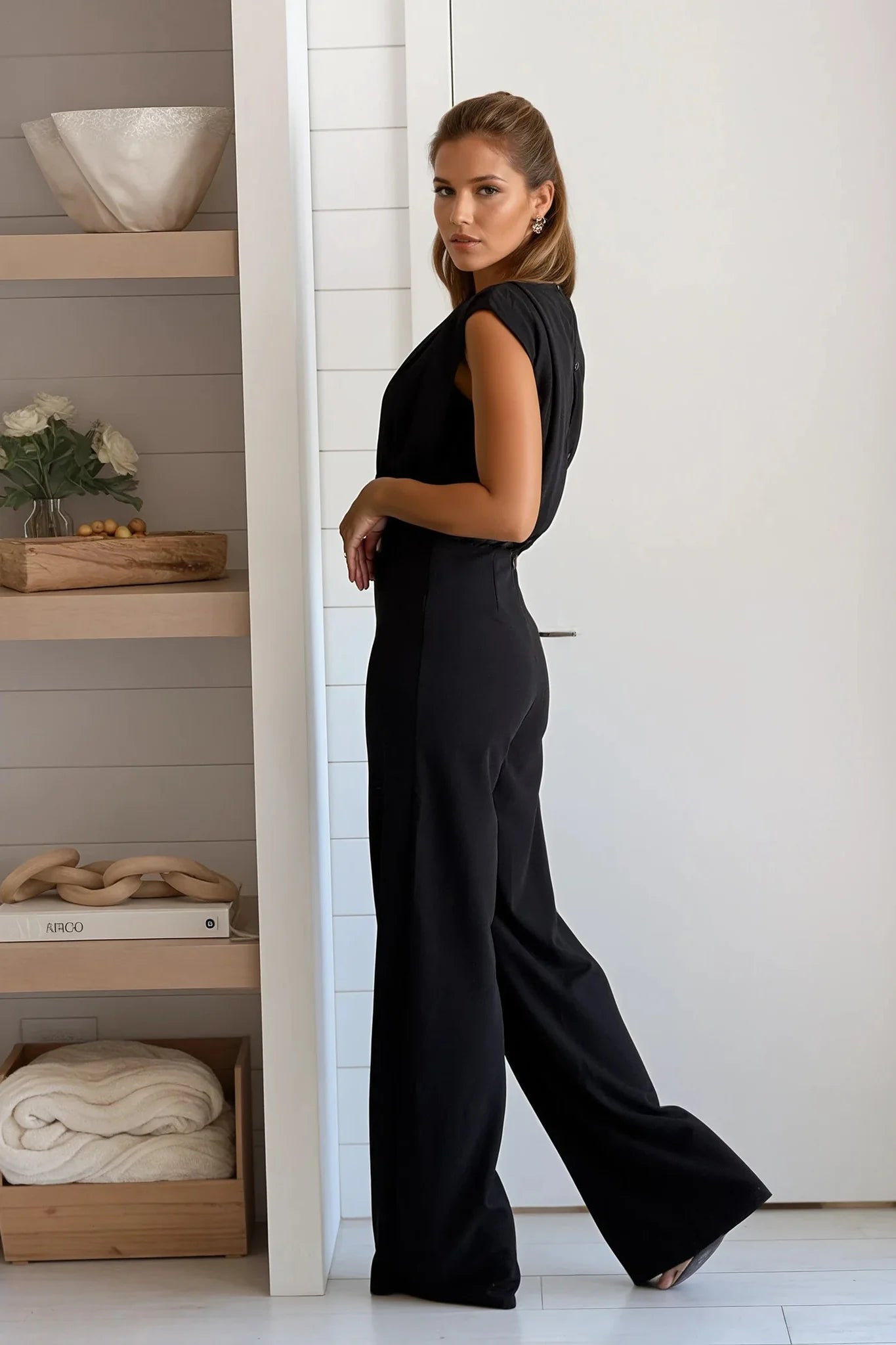 Black Loose Fit Top Jumpsuit