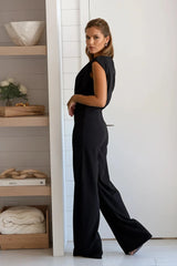 Black Loose Fit Top Jumpsuit