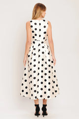 CAFÉ NOIR POLKA DOT MIDI DRESS