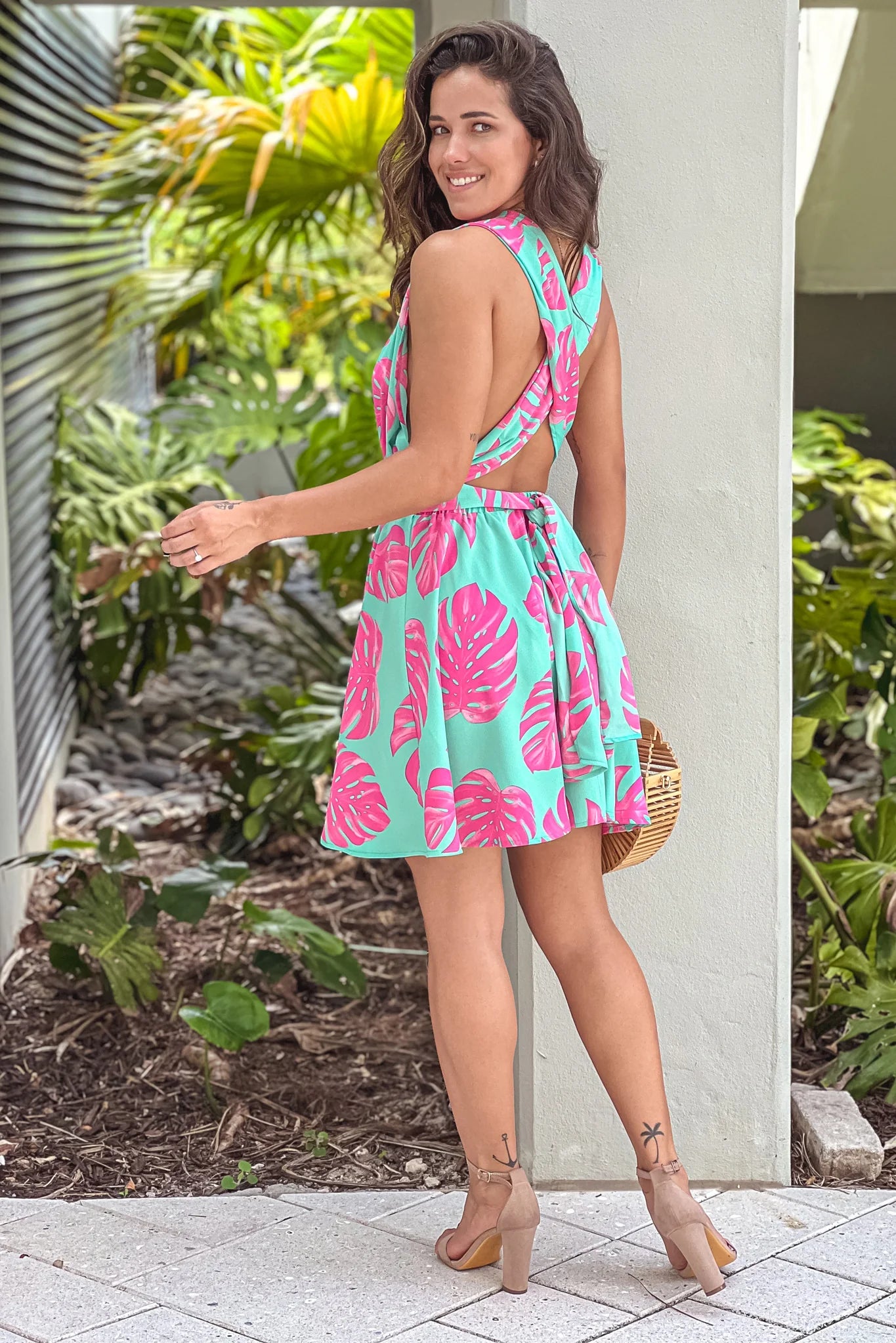 Jade Printed Multi Way Short Dress