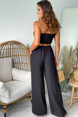 Black Top and Pants Set