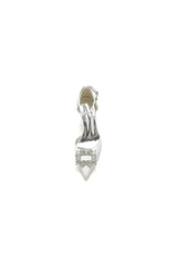 Rhinestone Pointed Toe Ankle Strap Buckle Chunky Heel