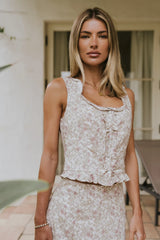 Elise Floral Ruffle Tank
