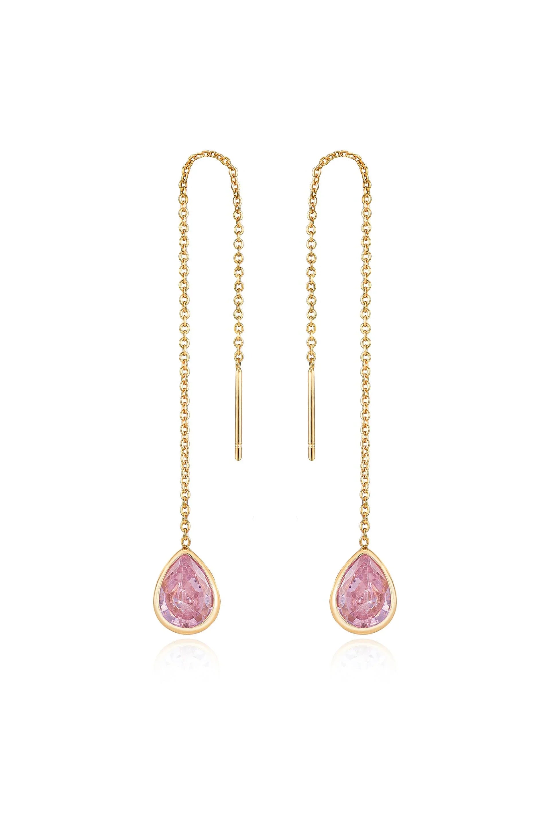 Barely There Chain and Crystal Dangle Earrings