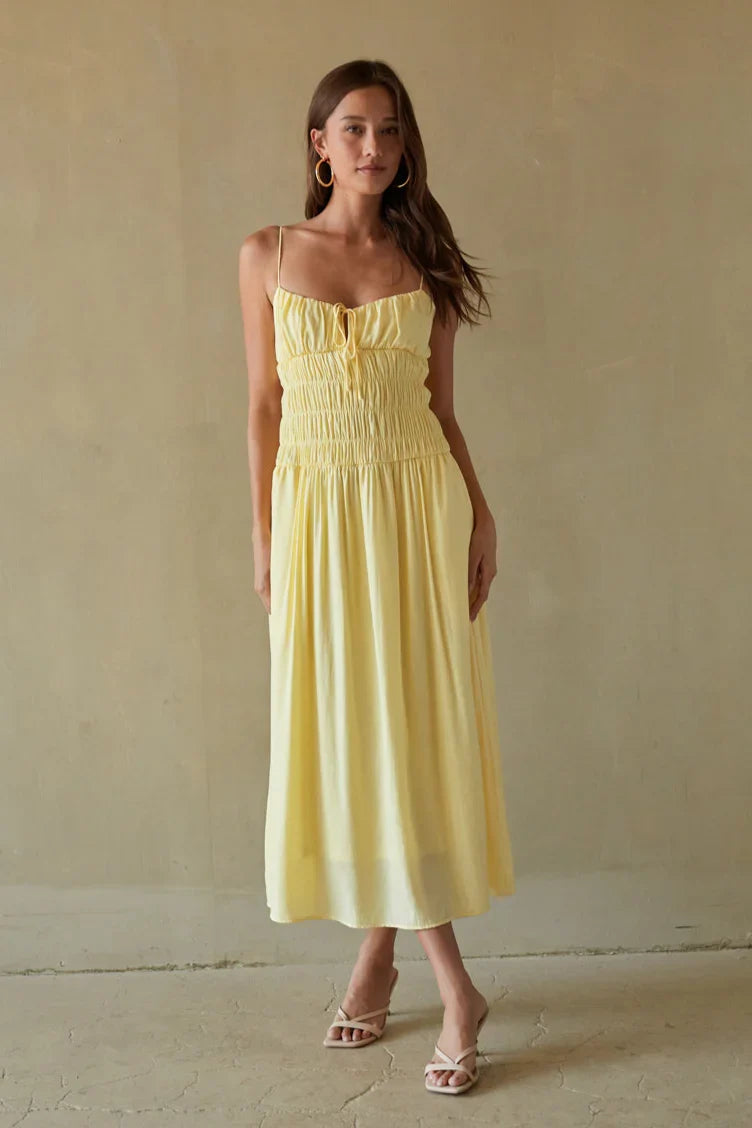 Roxana Smocked Midi Dress