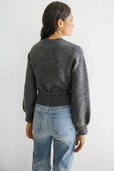 Addie Wrap Cardigan in Charcoal FINAL SALE