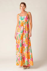BON VOYAGE MAXI DRESS PINK ORANGE