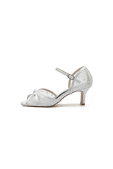 Peep Toe Mesh Strap Buckle Stiletto Heels With Bow