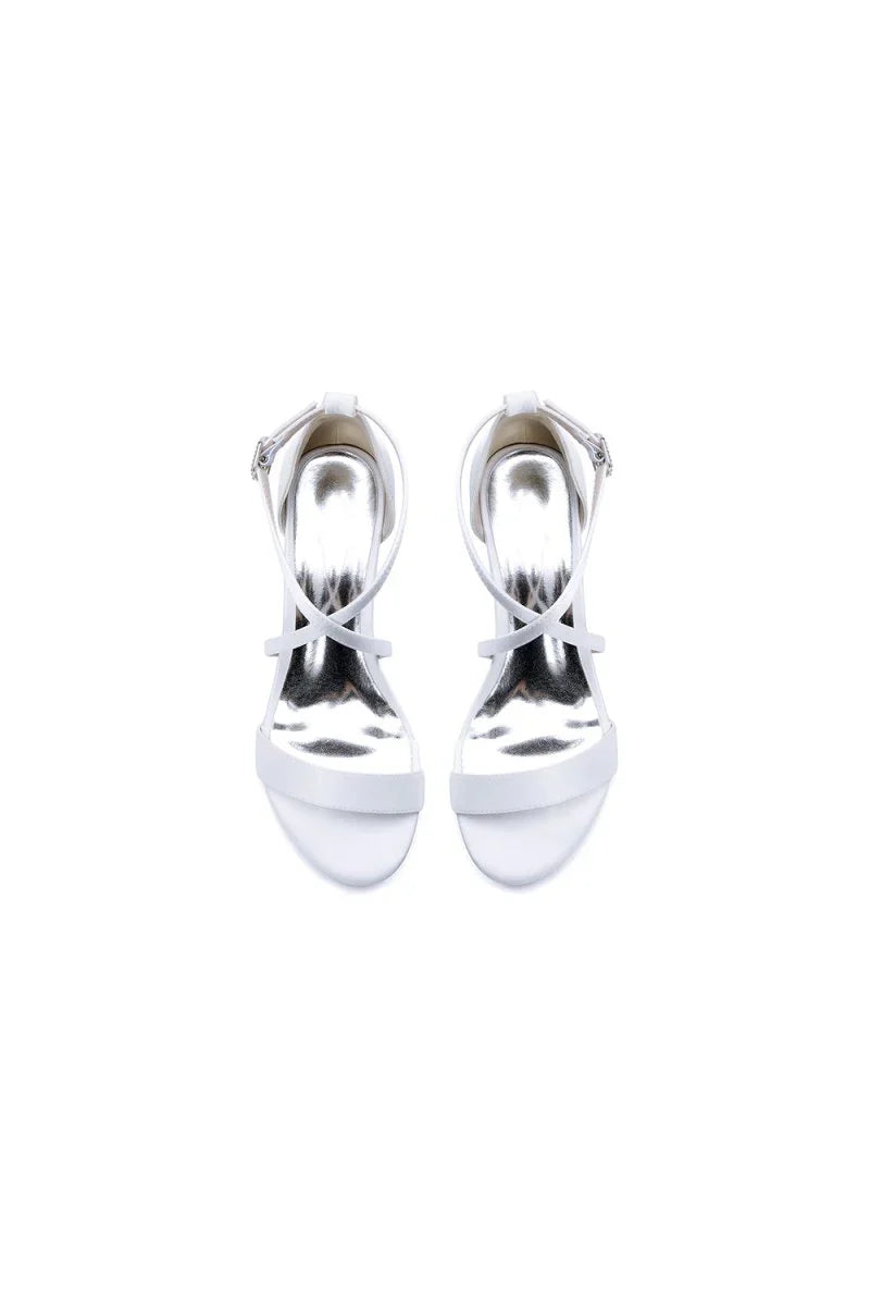 Open Toe Hollow Out Chunky Heels