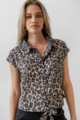 Reece Leopard Blouse FINAL SALE