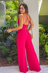 Cherry Crochet Top And Palazzo Pants Set