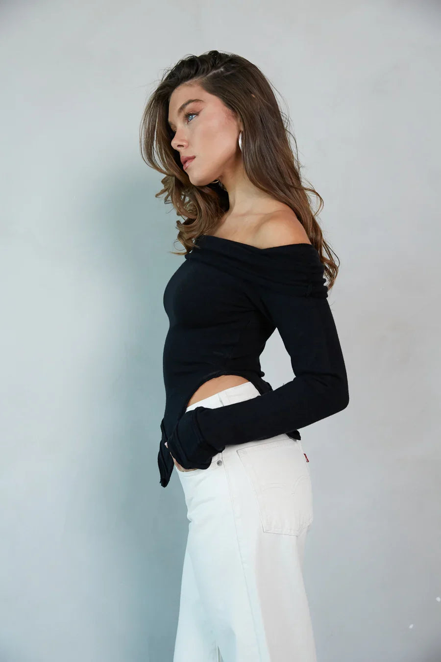 Kate Asymmetrical Sweater Top