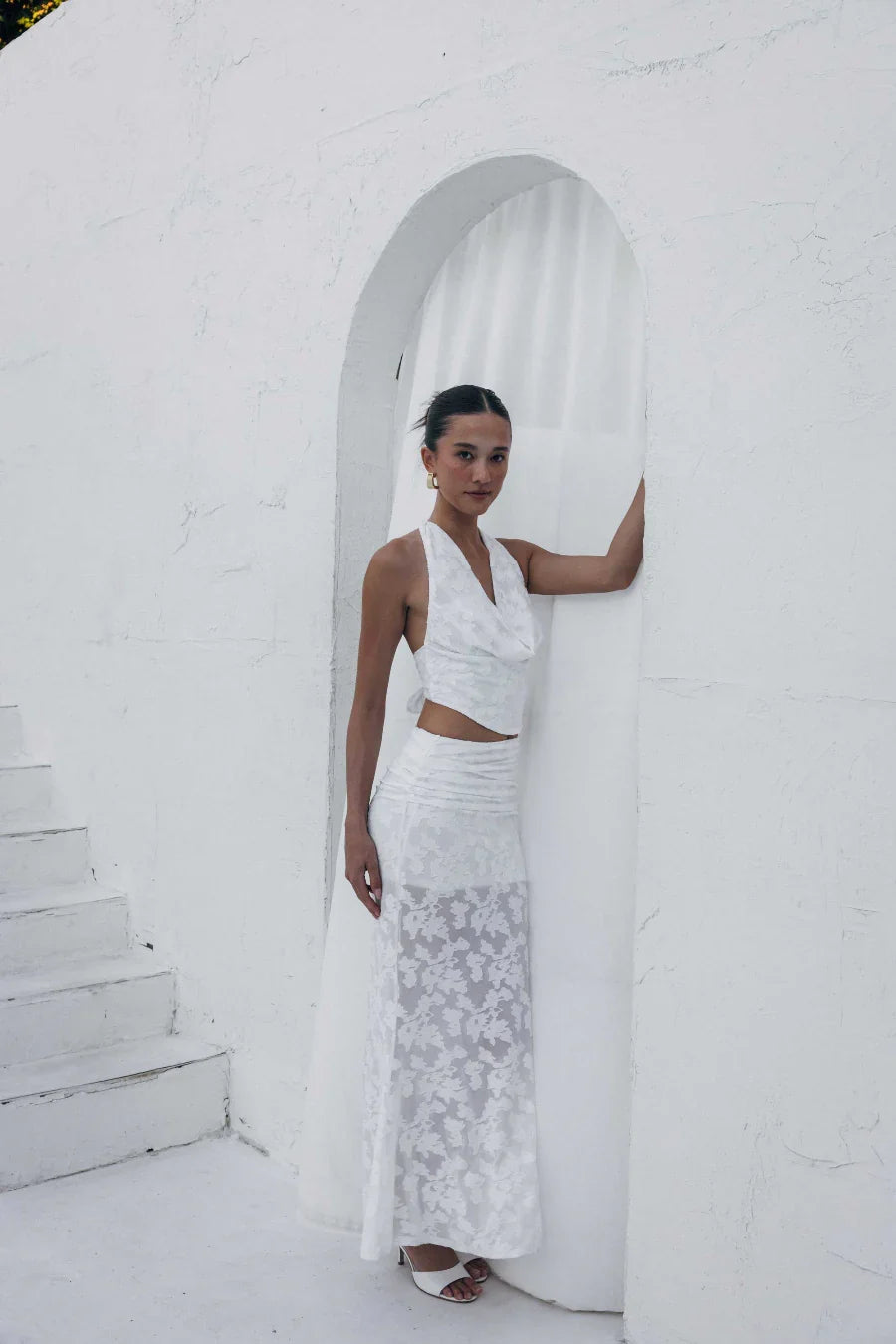 Manon Halter Cowl Crop Top