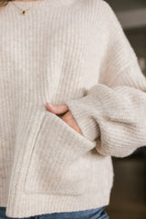 Aliyah Knit Sweater in Taupe FINAL SALE