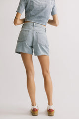 Pryia Denim Shorts in Light Wash FINAL SALE