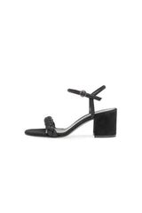 Party Peep Toe Chunky Heel Evening Shoes With Buckle Braided Strap