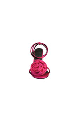 Pink Stiletto Heel Flower High Heel Sandals