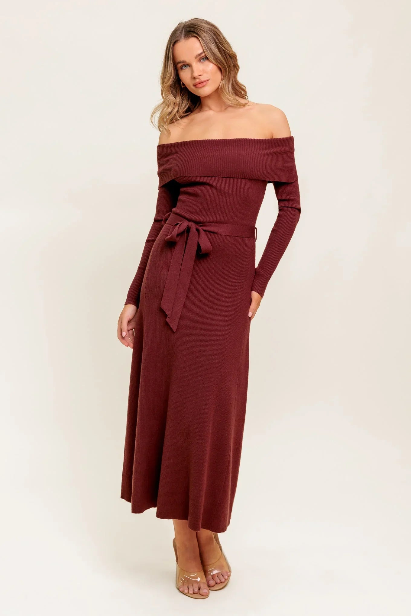 RUSTIC RETREAT BROWN SWEATER DRESS FINAL SALE