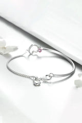 Heart Charm Bracelet in Sterling Silver
