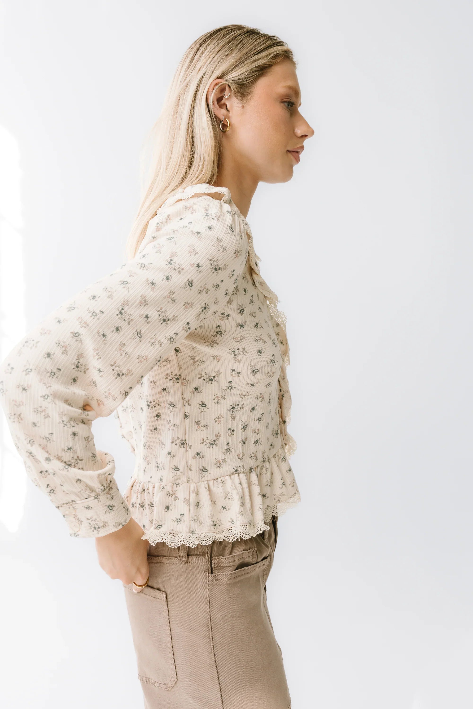 Monty Floral Ruffle Top FINAL SALE