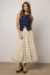 Sharon Plaid Maxi Skirt FINAL SALE