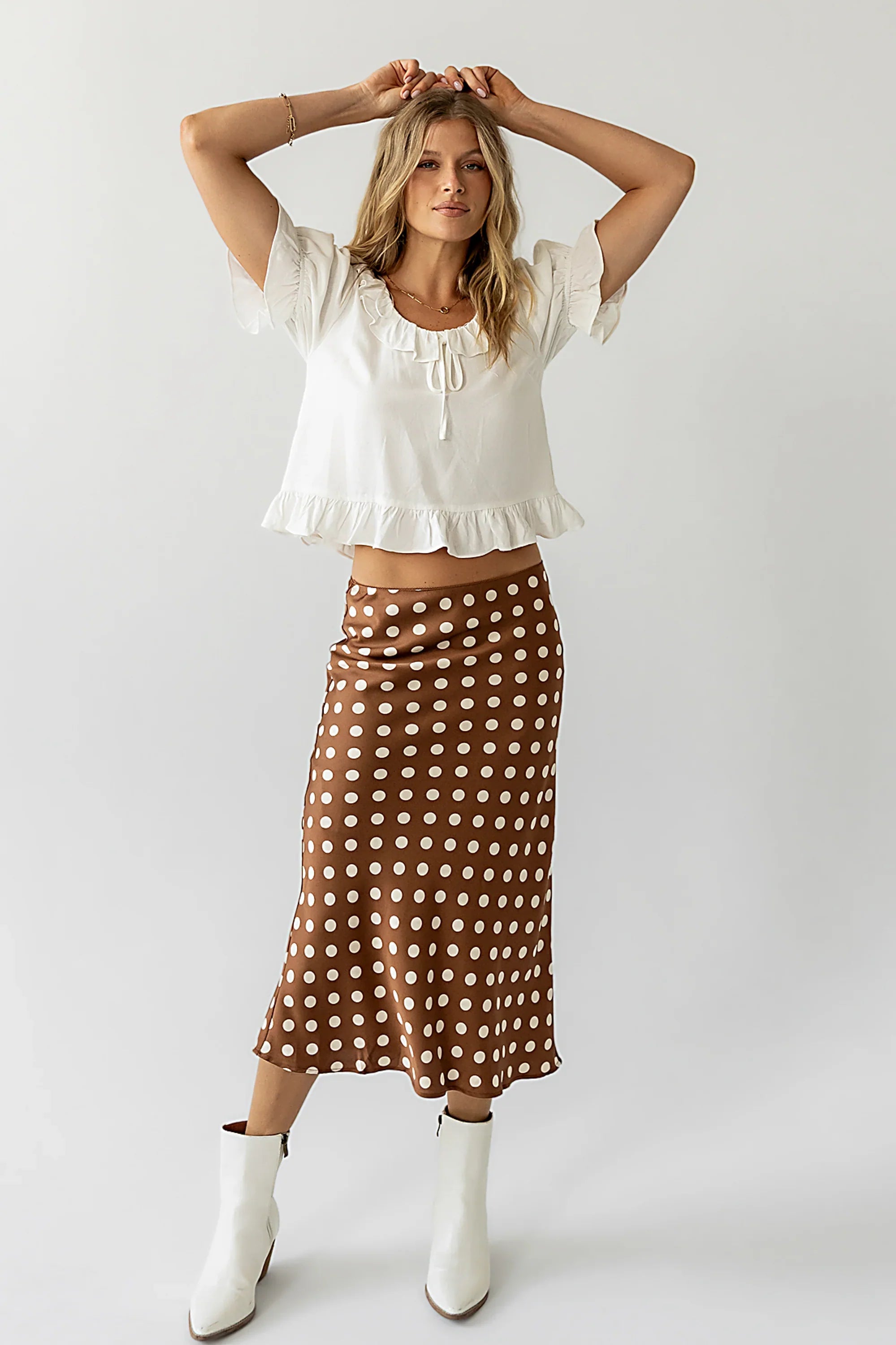 Brooke Polka Dot Midi Skirt FINAL SALE