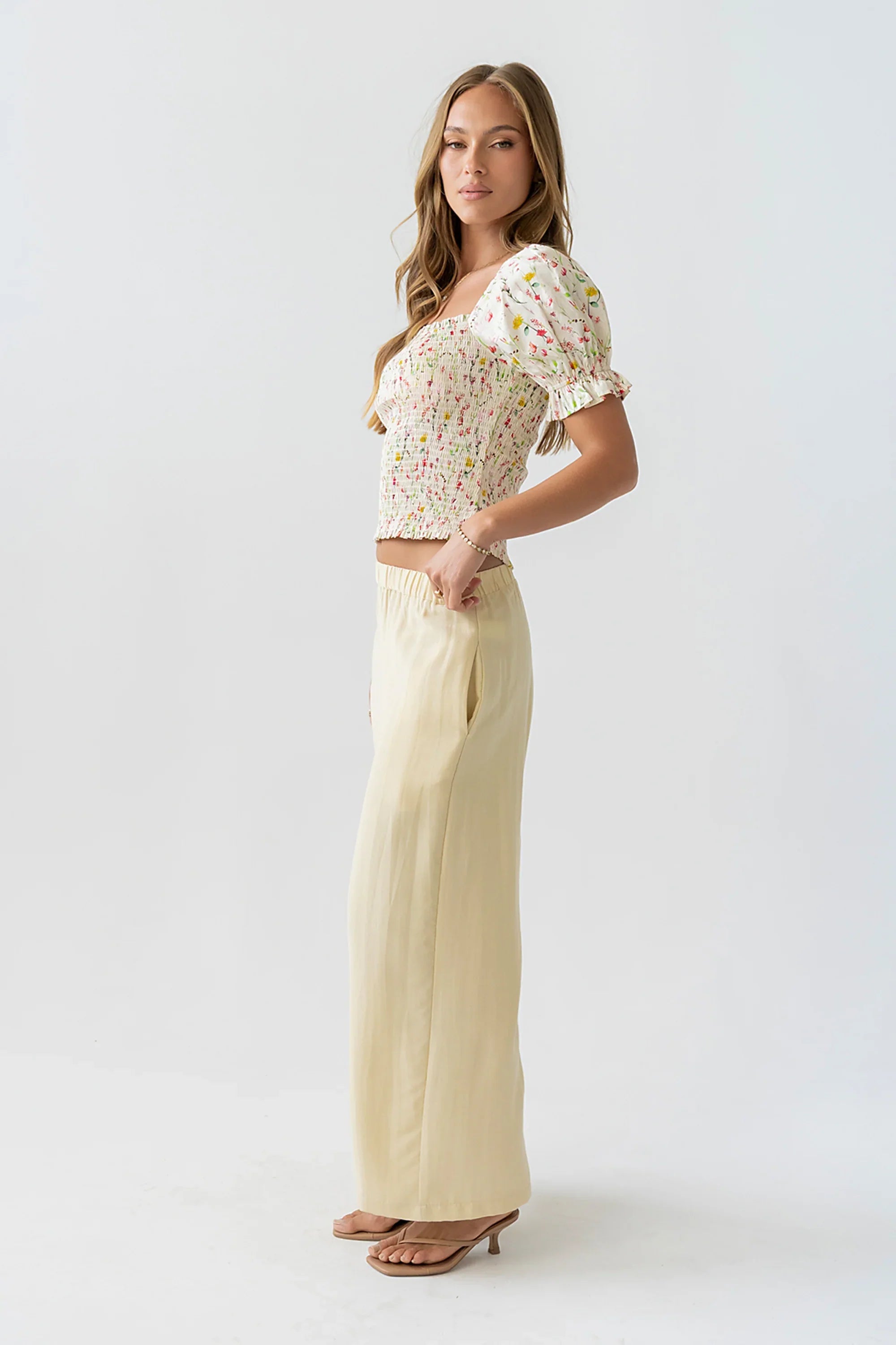 Lee Wide Leg Pants in Yellow