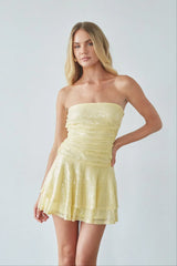 Nylah Drop Waist Sequin Mini Dress