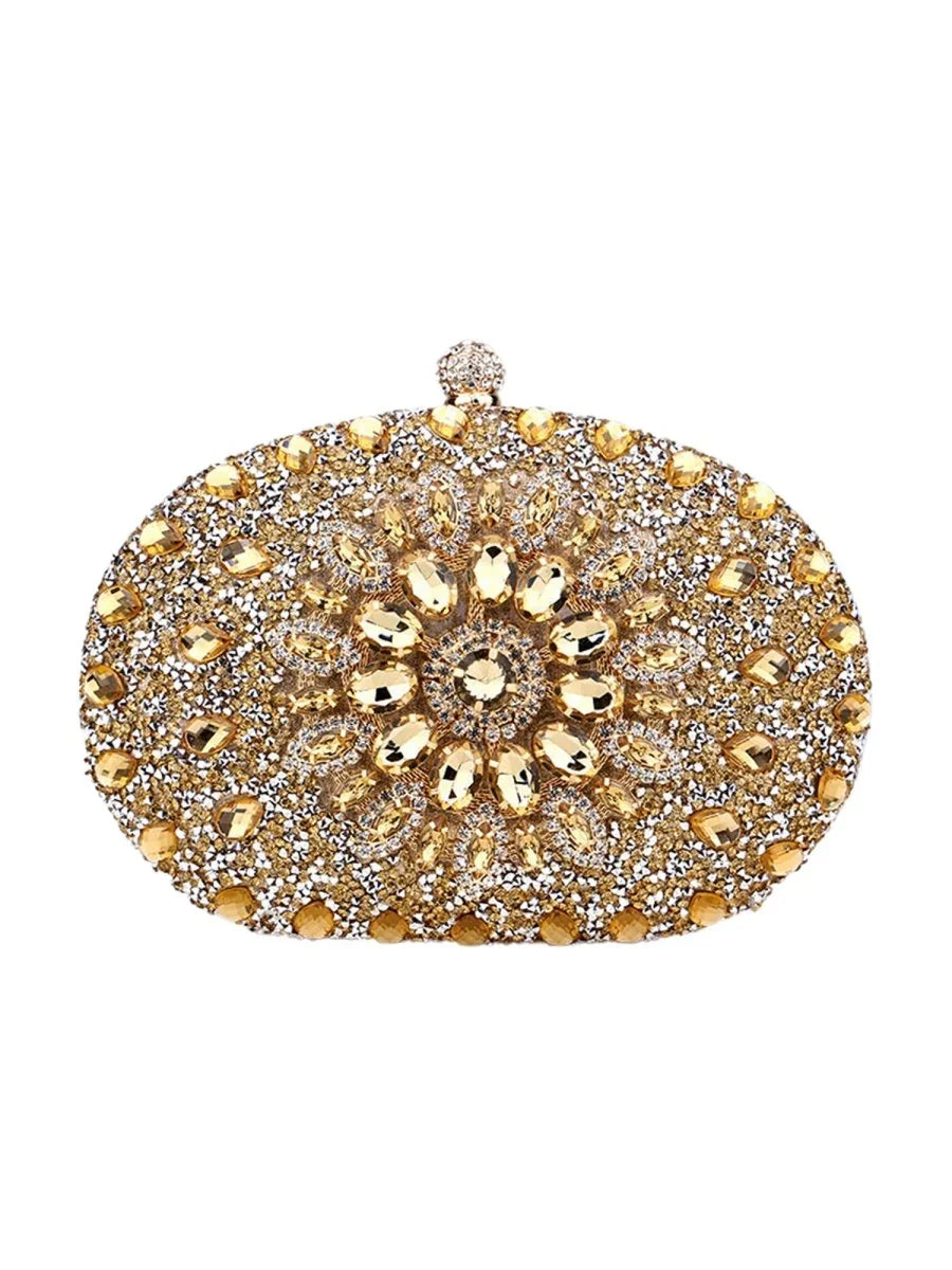 Womens All Over Crystals Sparkly Evening Clutch Bags