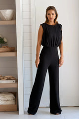 Black Loose Fit Top Jumpsuit