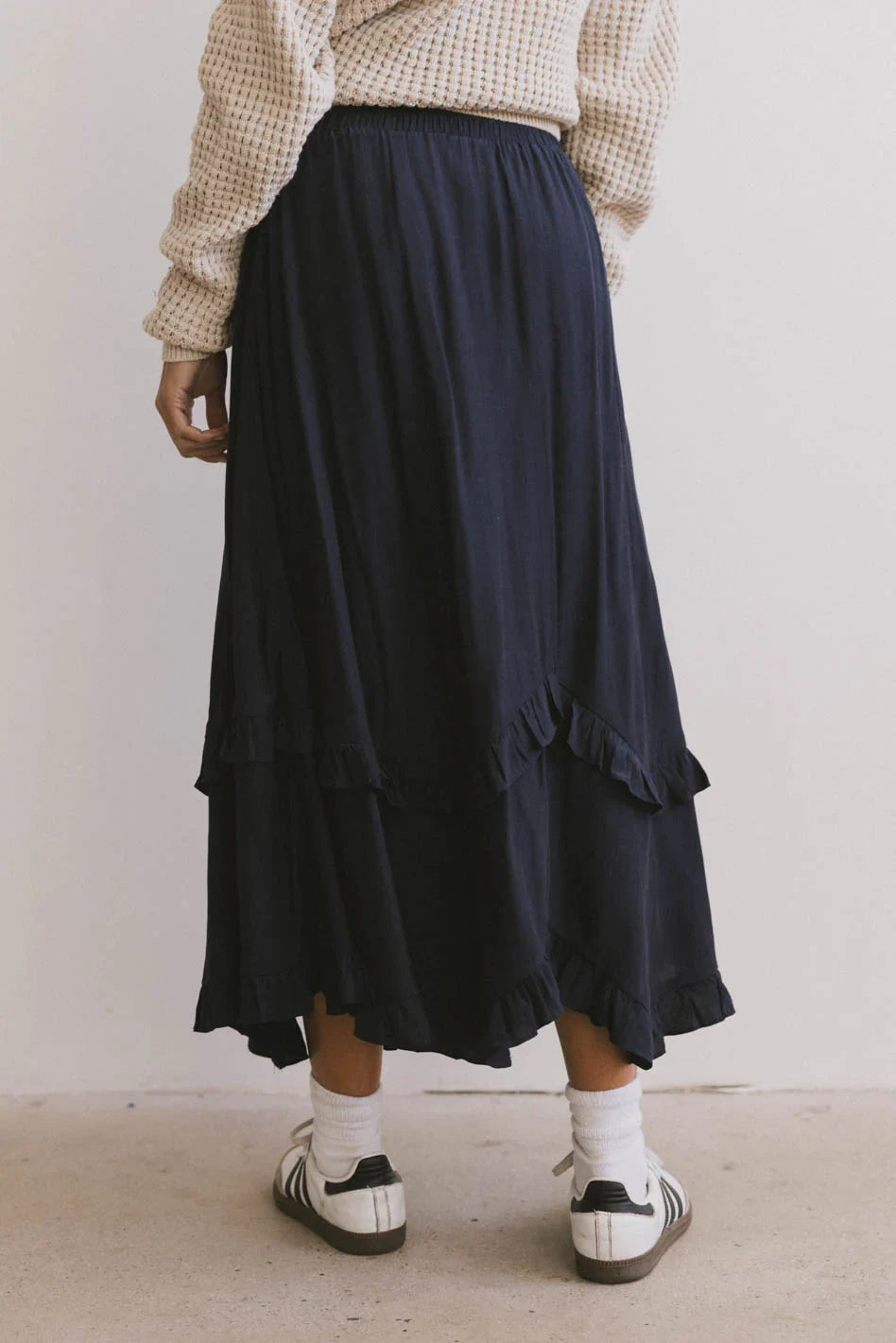 Franky Midi Skirt in Navy FINAL SALE