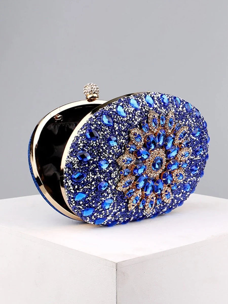 Womens All Over Crystals Sparkly Evening Clutch Bags