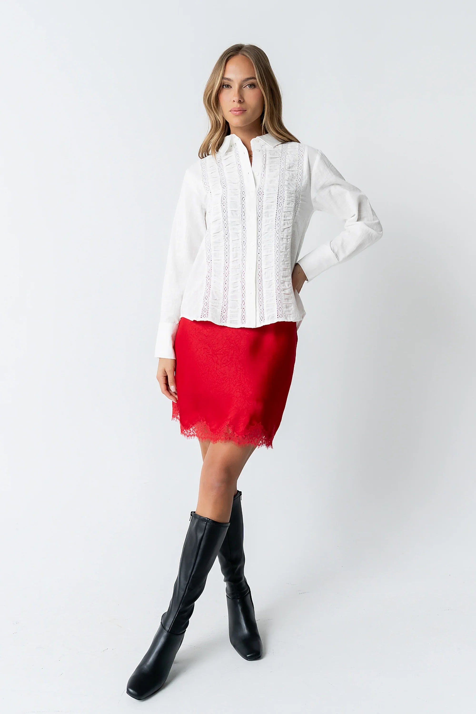 Carlie Sheer Button Up