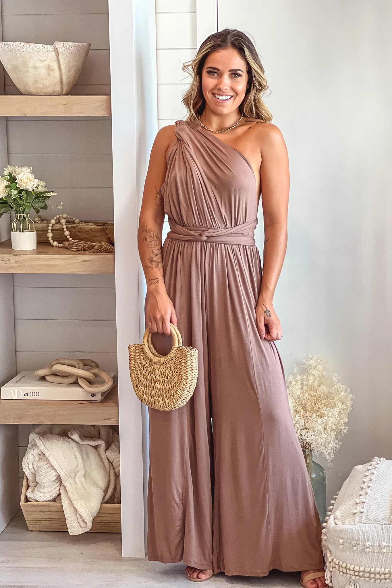 Mocha Multi Tie Jumpsuit