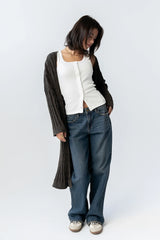 Eve Ribbed Duster in Olive