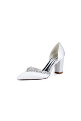 Fuchsia High Heels with Sparkling Crystal Embellishments