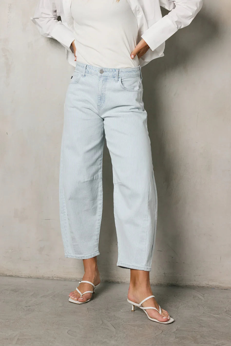 Cade Striped Barrel Jeans FINAL SALE