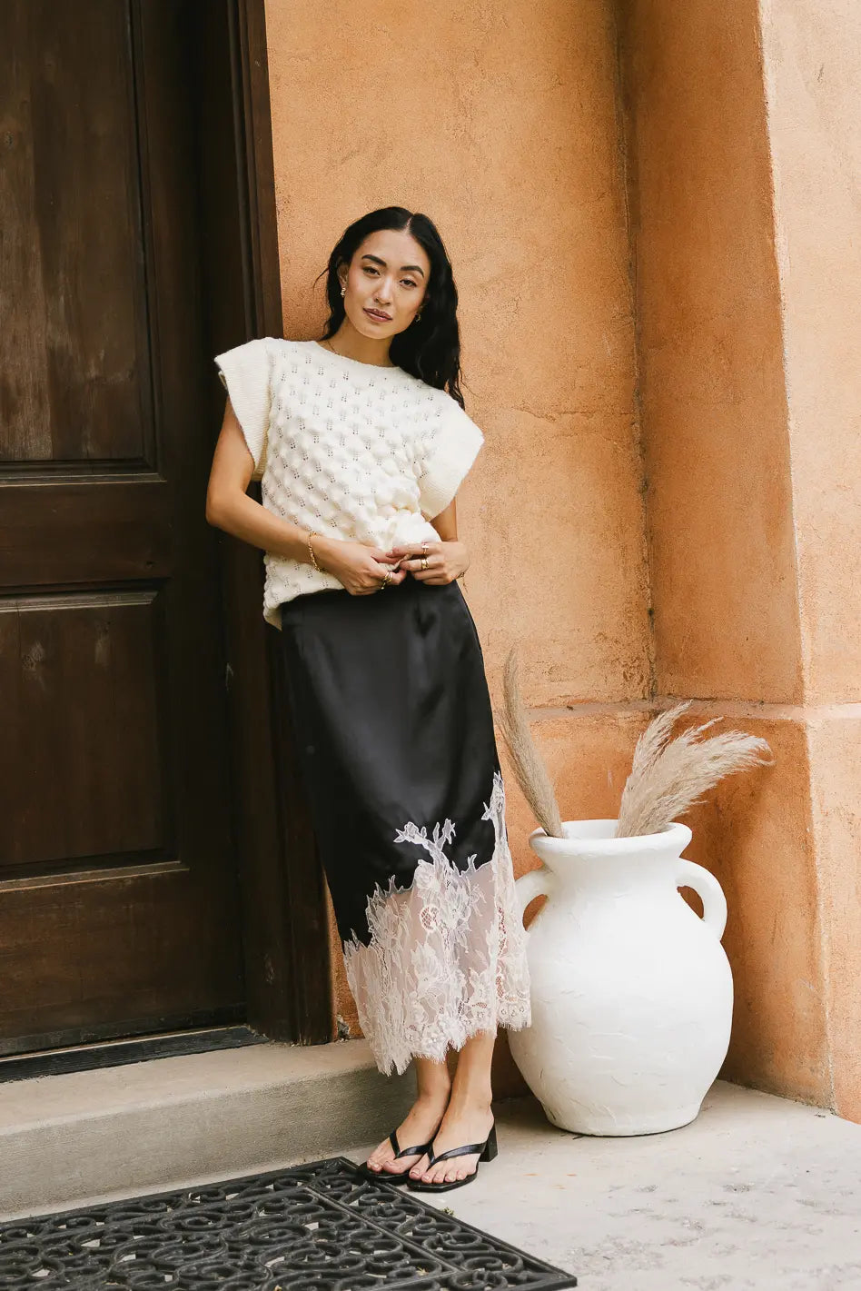 Frankie Asymmetrical Skirt in Black FINAL SALE