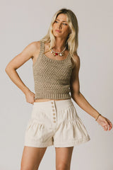 Luna Knit Tank Top in Taupe FINAL SALE