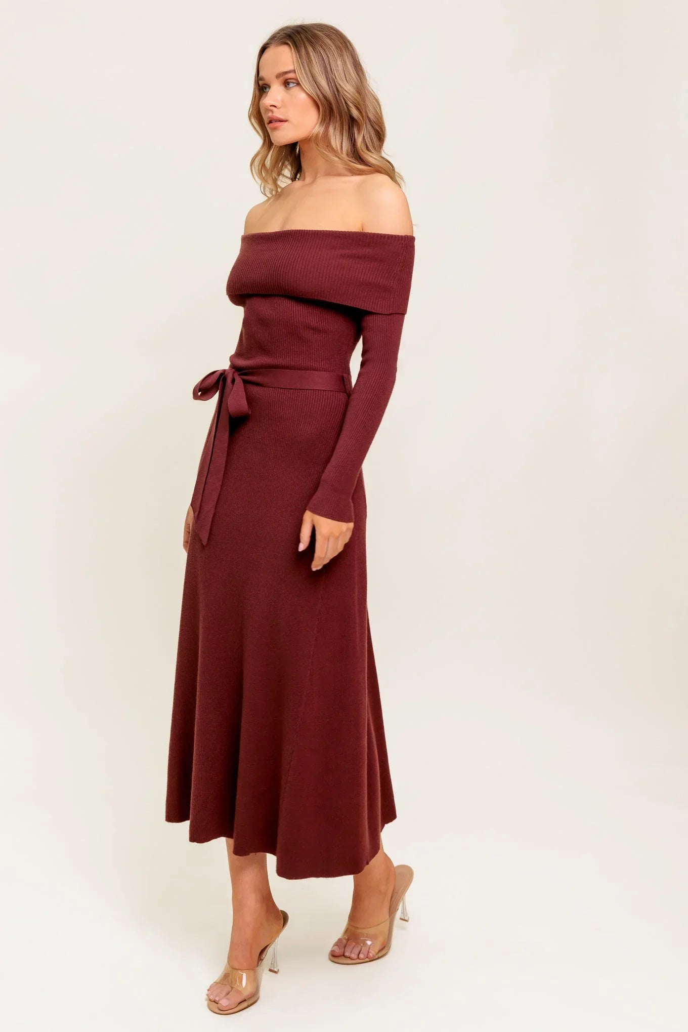 RUSTIC RETREAT BROWN SWEATER DRESS FINAL SALE