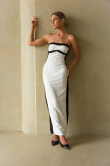 Meredith Contrast Bodycon Midi Dress