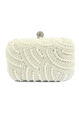 Amazing Pearl With Crystal Rhinestone Chain Clutches