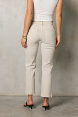 Nyla Straight Leg Jeans in Beige FINAL SALE