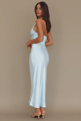 Elsa Halter Maxi Dress Ice Blue