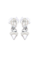 Pointed Toe Pearl Strap with Ribbon Tie